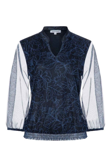 51910504 MORE&MORE Printed Mesh Shirt 2334 print