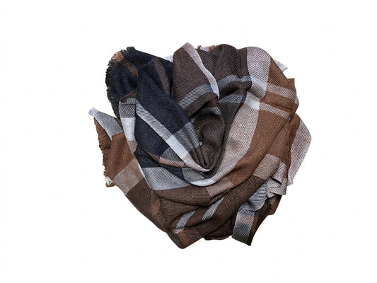 02110-0047 MONTI - Herren Schal 58 x 180cm 2120 rust karo