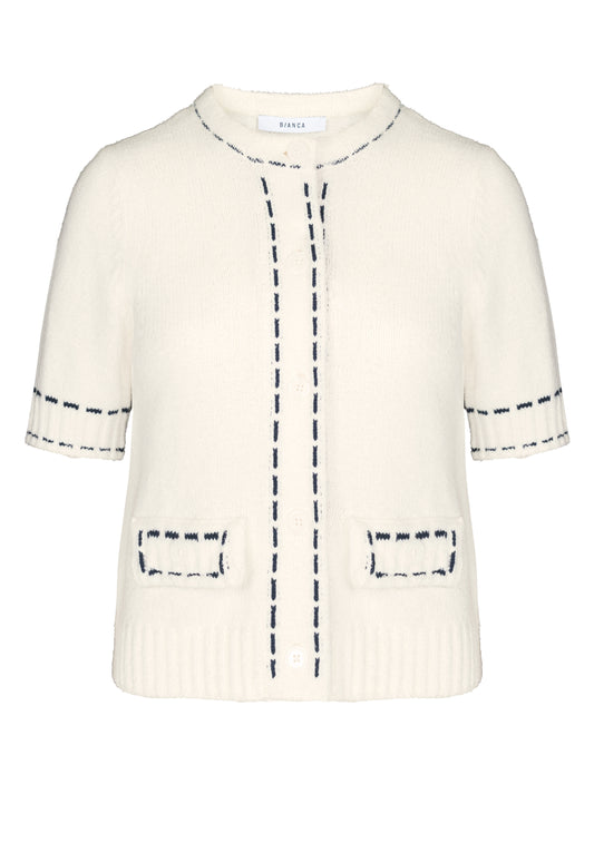 78026 BIANCA - Strickjacke RENE 003 milk