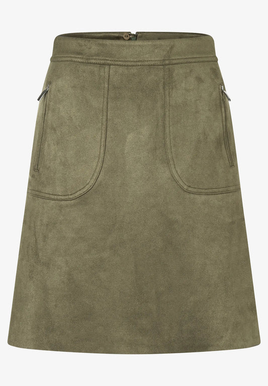 51095003 MORE&MORE - Alcantara Skirt 0660 olive leaf
