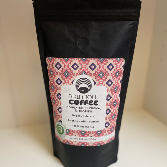 RAINBOW COFFEE - Bonga-Chiri Crema, Äthiopien (250 g)  / Mahlgrad:Ganze Bohne