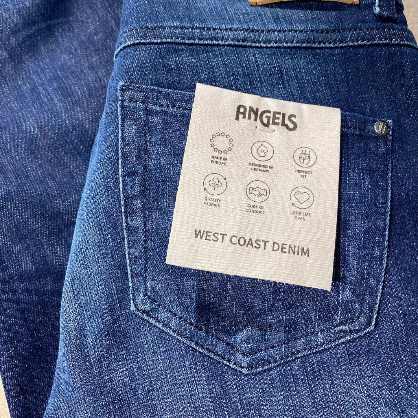 350 DARLEEN CROP TU FRINGE - ANGELS Jeans - 3258 blue used