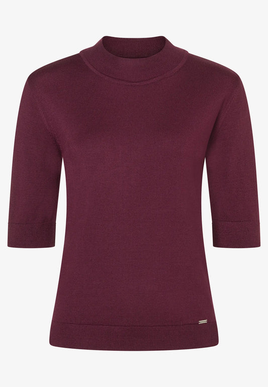 51921452 MORE&MORE - Turtleneck Pullover 0564 ruby orchid