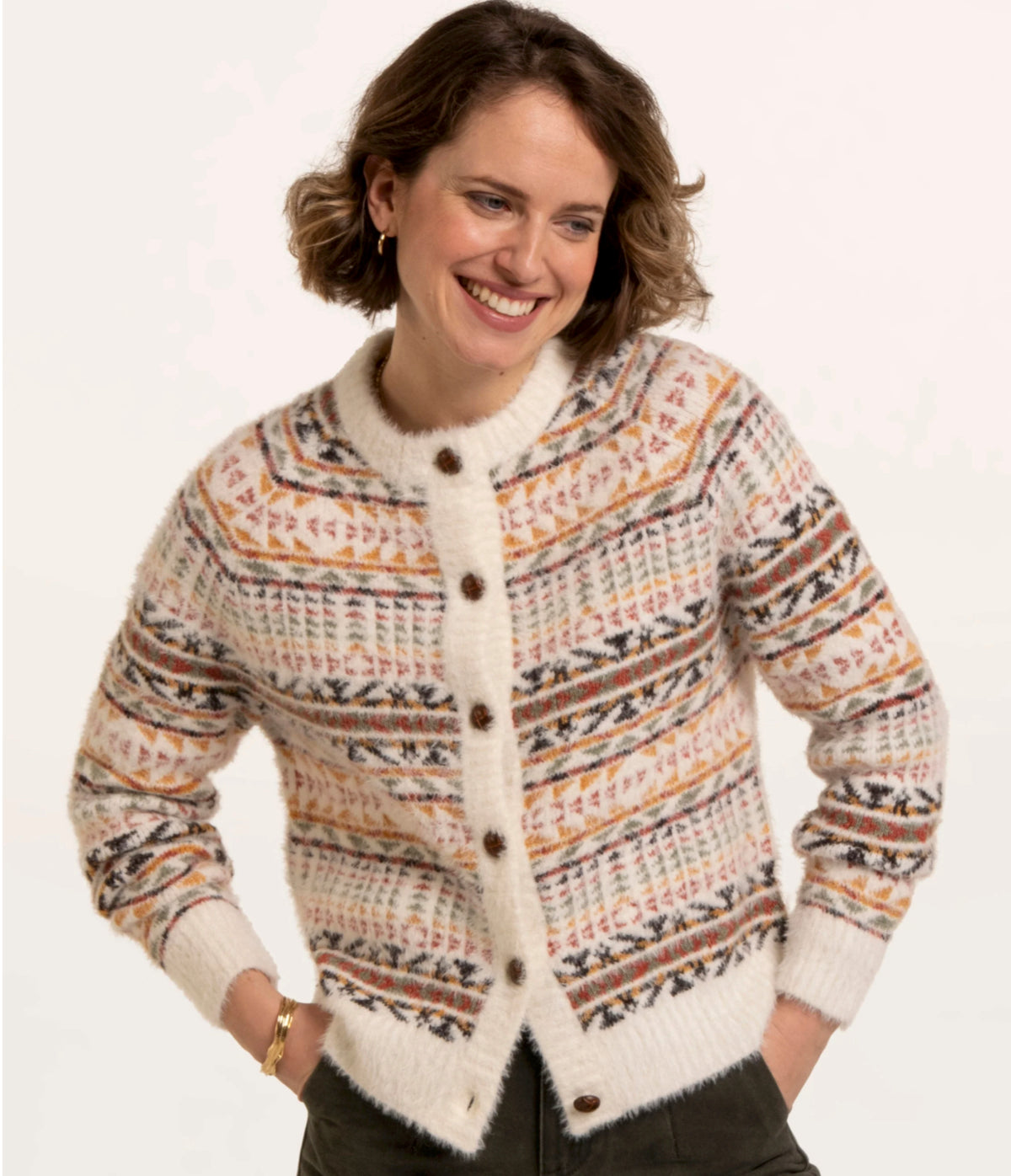 BBL KNT 00 15216 BRAKEBURN wmn - Gertrud Knitted Cardigan mix