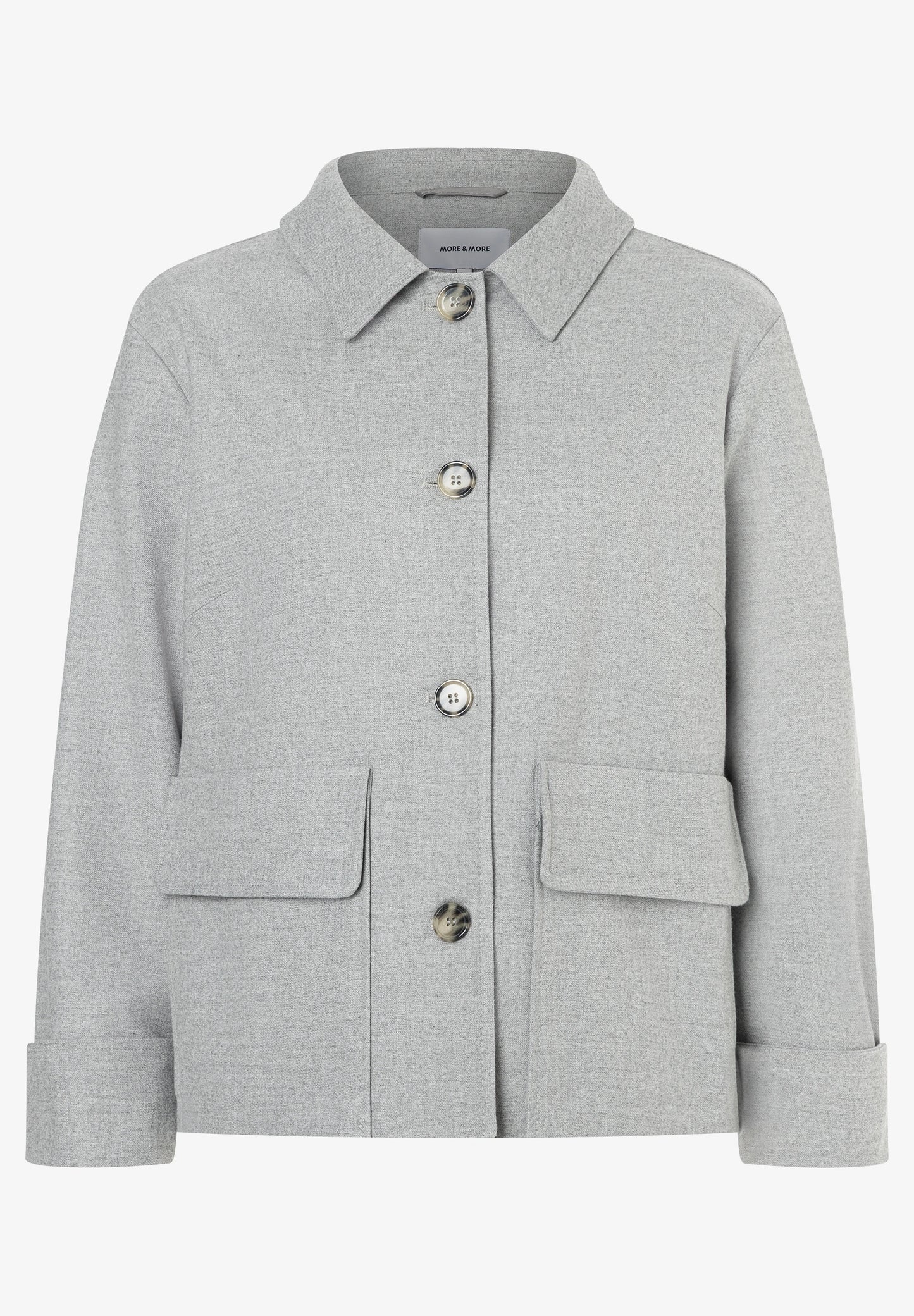 51116003 MORE&MORE - Flanell Jacket 0717 silvergrey