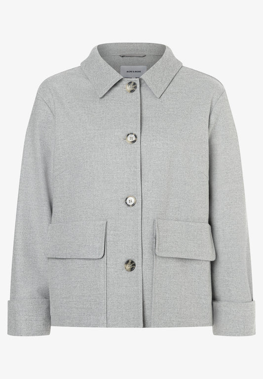 51116003 MORE&MORE - Flanell Jacket 0717 silvergrey