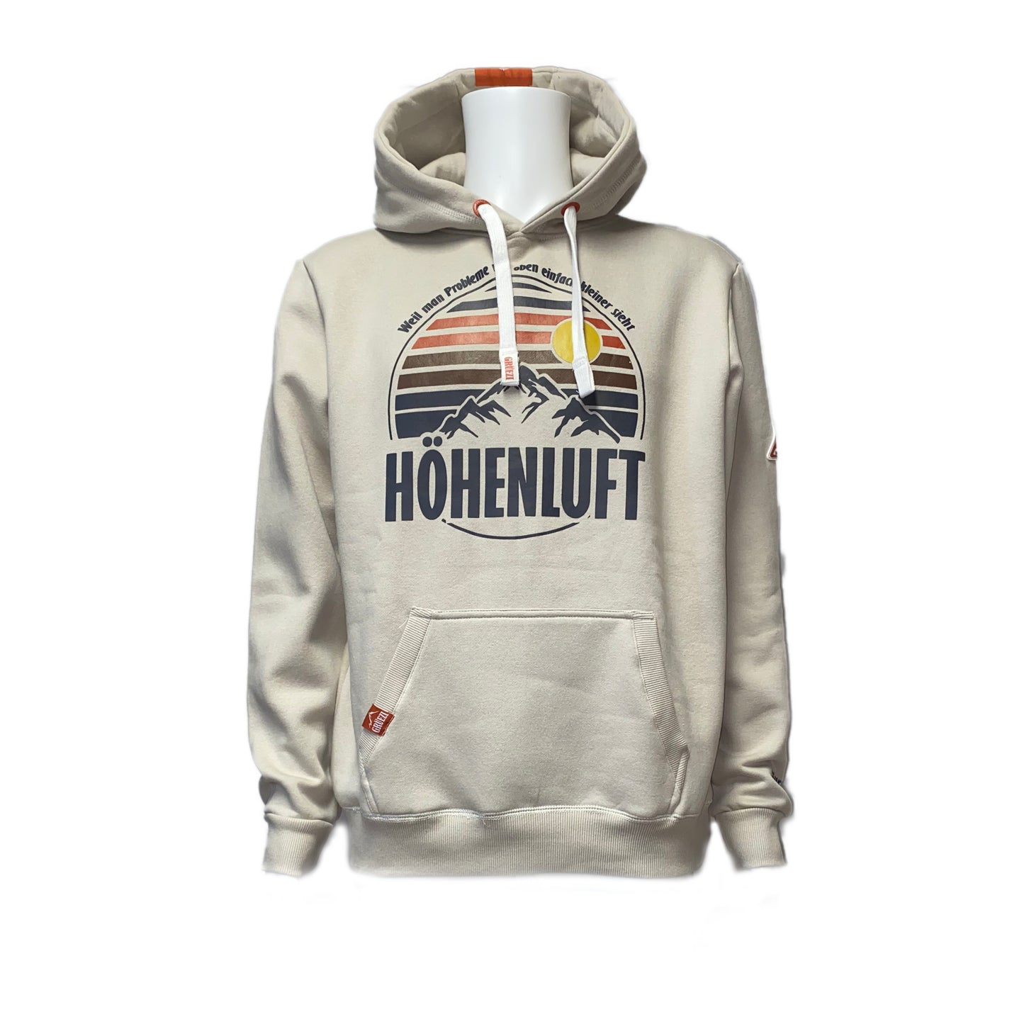 H10600BC21504B1 - AUTHENTIC STYLE men - Hoodie mit Stickmotiv 20200 light sand