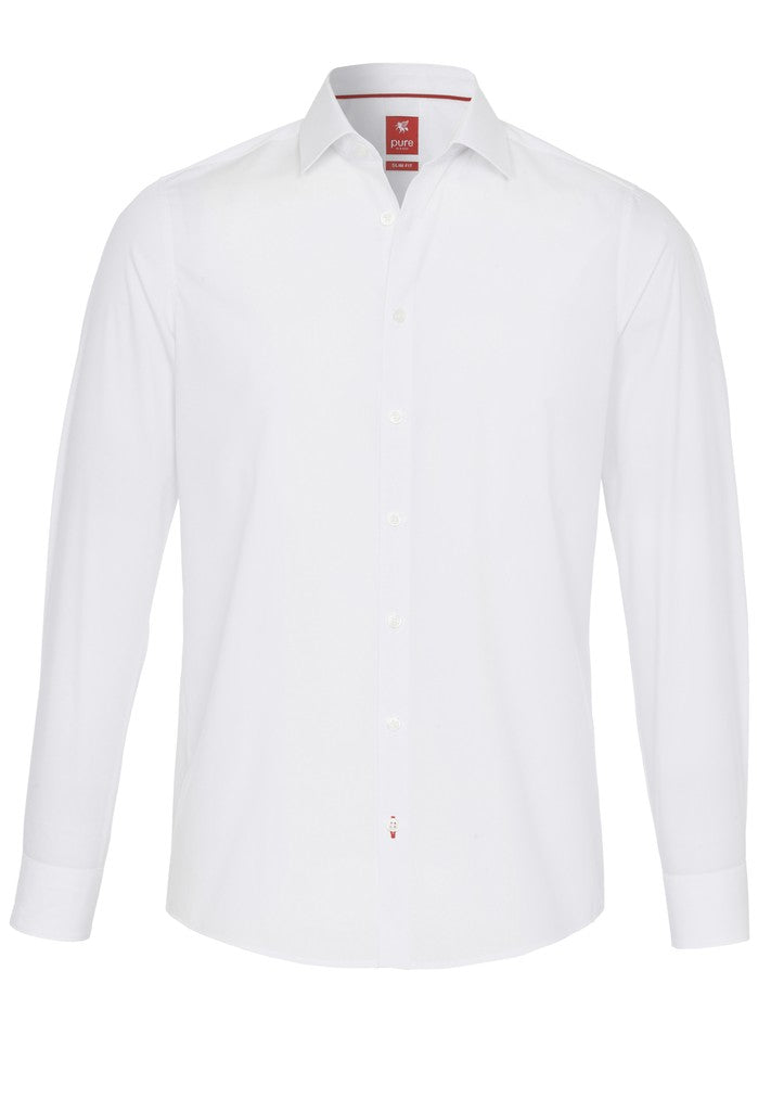 3355-104 PURE - City Hemd slim fit Langarm 900 weiß