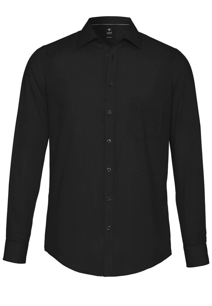 3379-420 PURE - Hemd City modern fit Langarm 001 schwarz