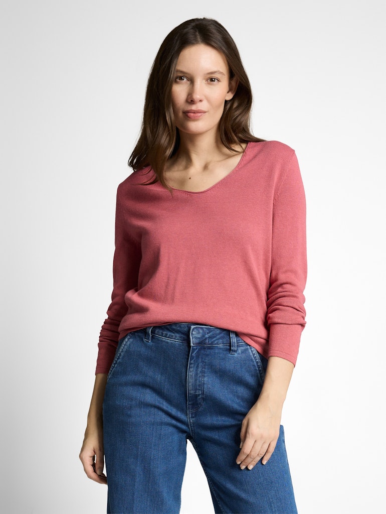 1012976 TOMT TAILOR wmn - Basic-Pullover 11183 cozy pinkl