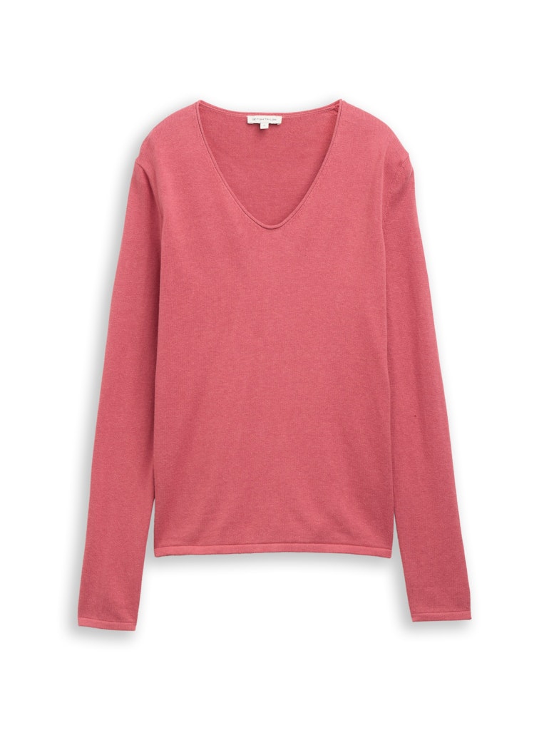 1012976 TOMT TAILOR wmn - Basic-Pullover 11183 cozy pinkl