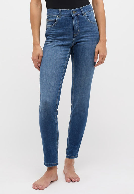 346 Skinny ANGELS Jeans 3358 mid blue used
