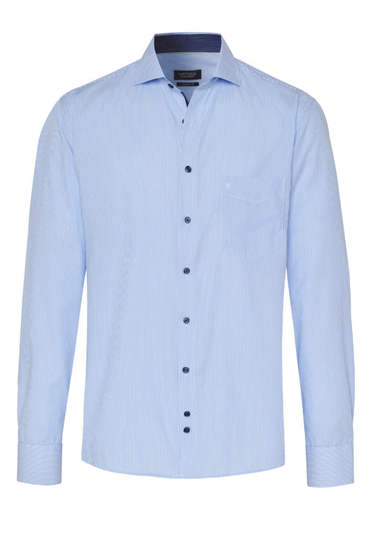 3265-81704 HATICO- Essentials Hemd Regular Fit 160 hellblau
