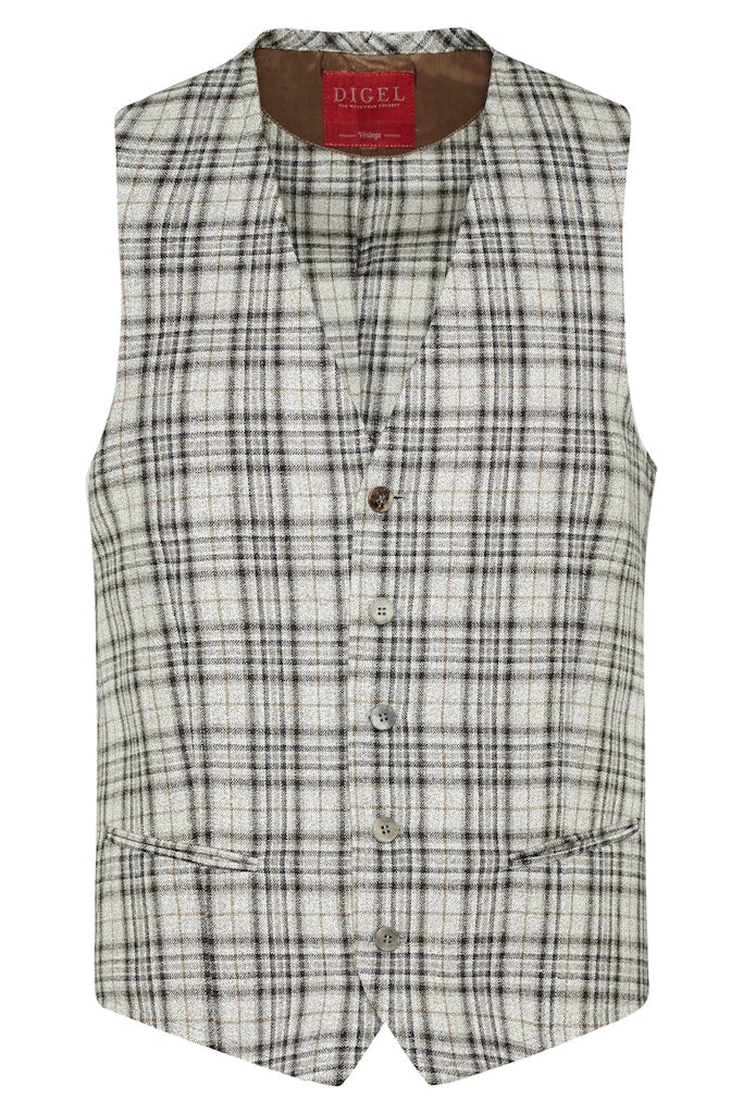 1006931 LUCIEN - DIGEL Ceremony - Weste slim fit 73 beige