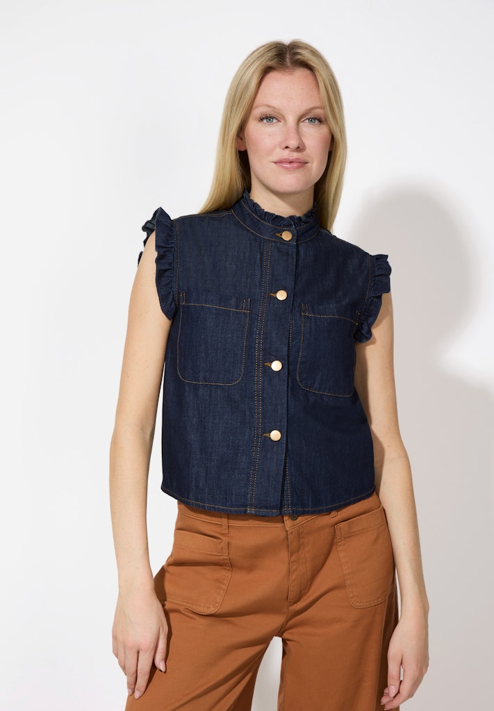 51062201 MORE&MORE Tencel Blouse 0962 blue