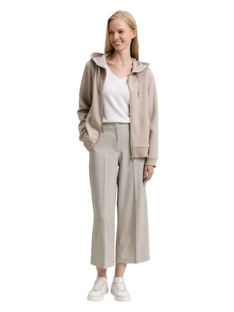 1048293 TOM TAILOR wmn - Hoodie Sweatshirtjacke aus ScubaNeo