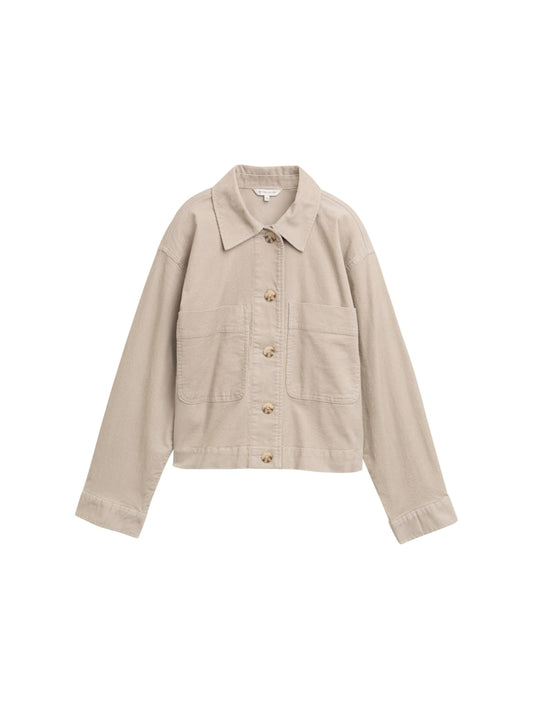 1048325 TOM TAILOR wmn - Oversized Cordjacke 32208 creme