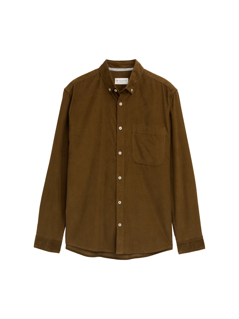 1047341 TOM TAILOR men - Cordhemd 23900 whisky