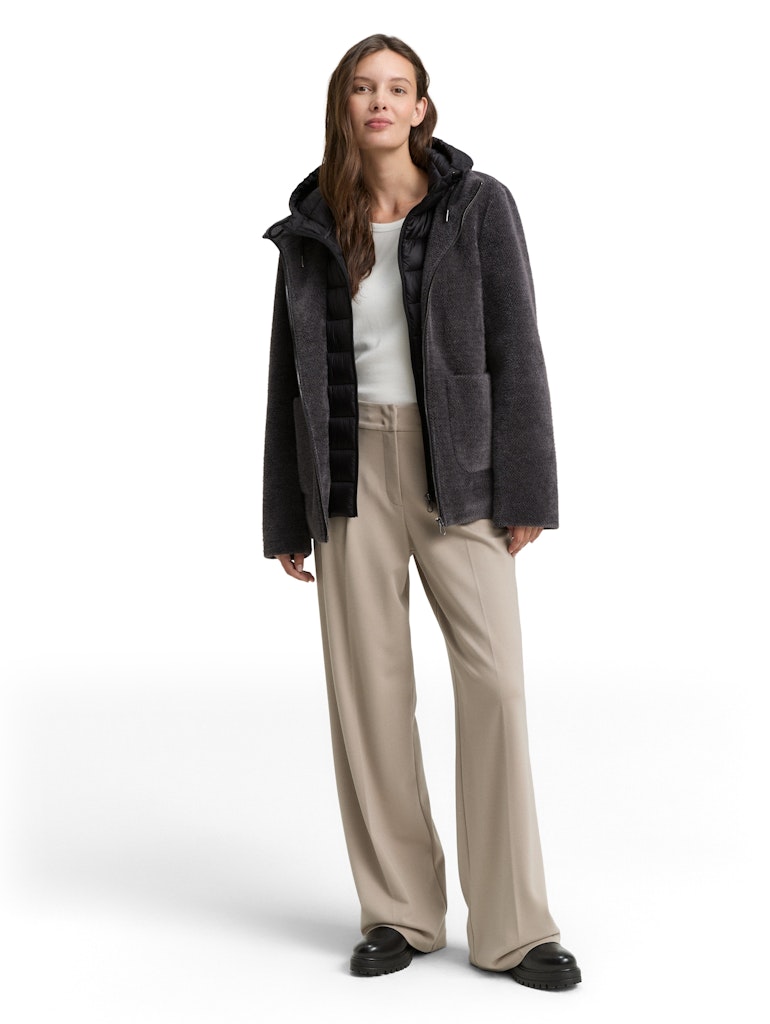 1047523 TOM TAILOR wmn - Hybridjacke 38422 anthrazit