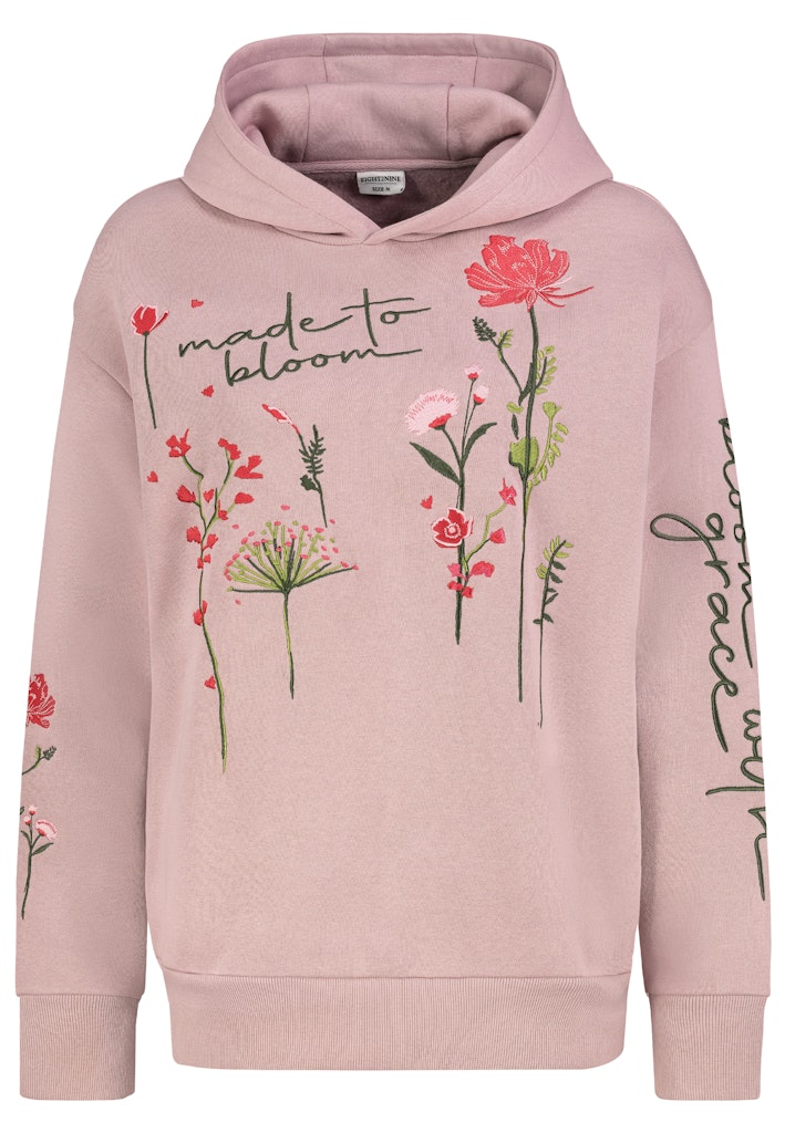 D10600BA02830A AUTHENTIC STYLE wmn - Hoodie mit Stick 13300 antique rose
