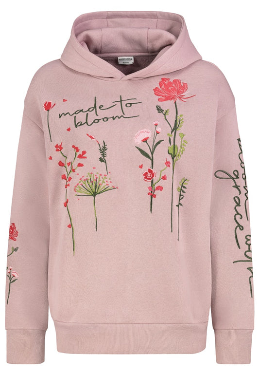 D10600BA02830A AUTHENTIC STYLE wmn - Hoodie mit Stick 13300 antique rose