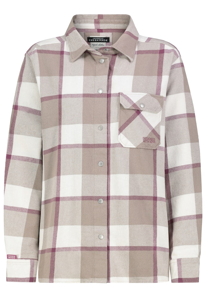 D70052AG11152C AUTHENTIC STYLE wmn - Overshirt 23300 check slate grey