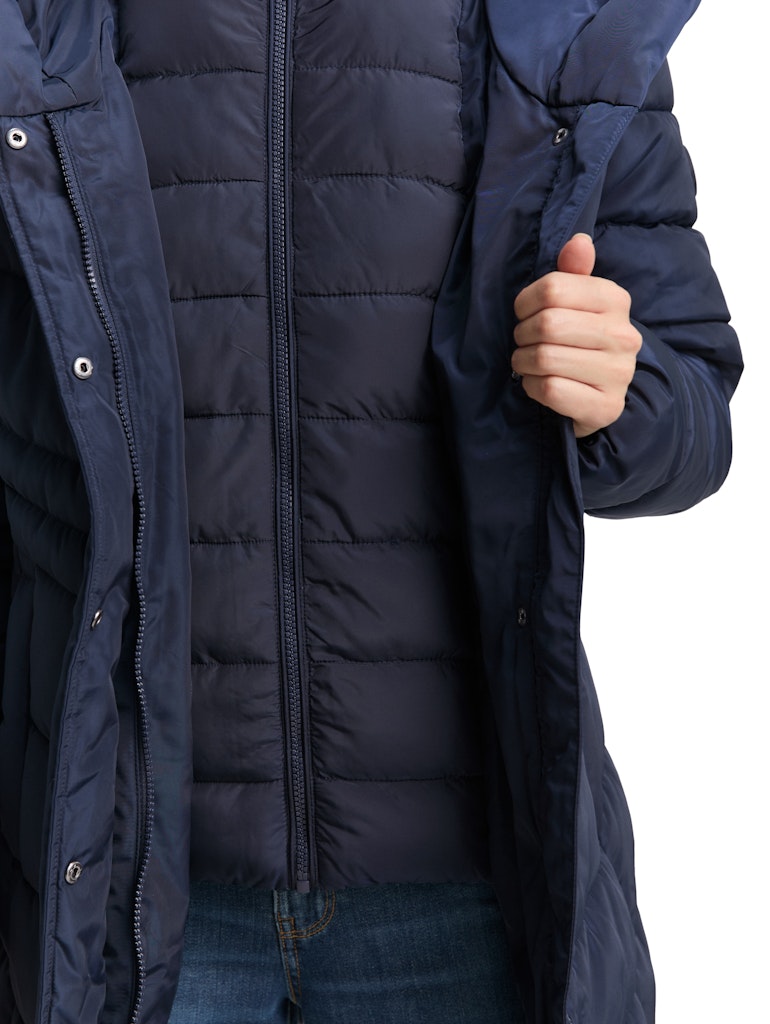 1047530 TOM TAILOR wmn - Lange Winterjacke 10668 navy