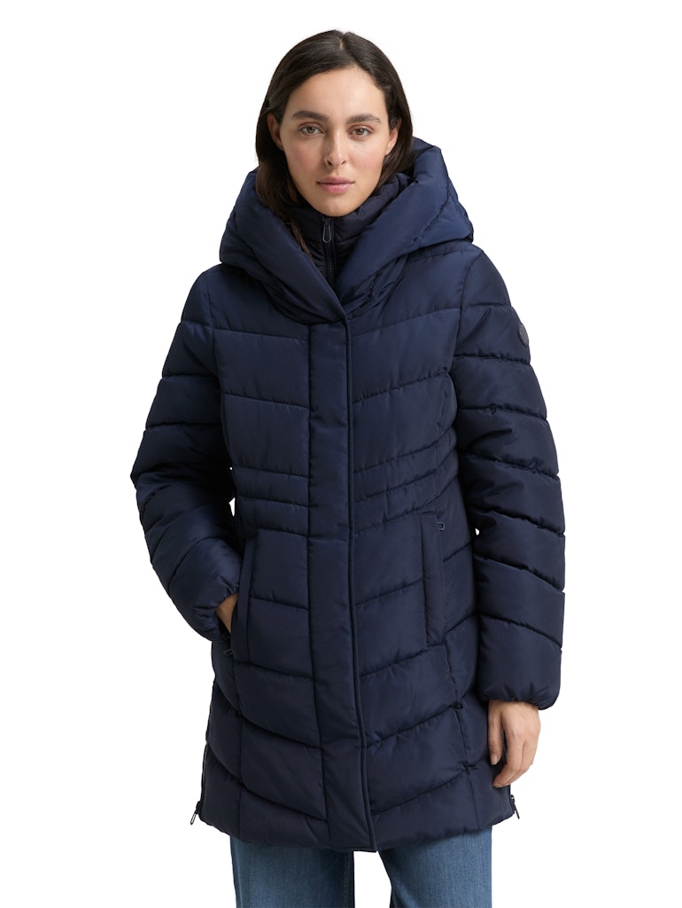 1047530 TOM TAILOR wmn - Lange Winterjacke 10668 navy