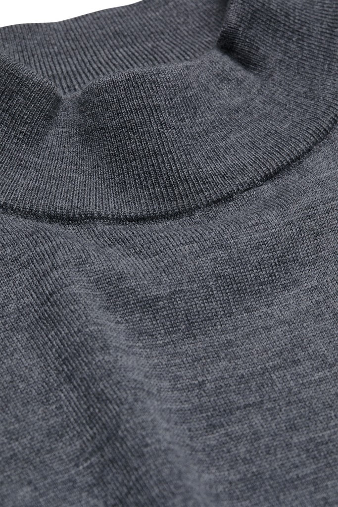 1001803 DADOR - DIGEL Stehkragenpullover aus extrafeiner Merinowolle 42 grau