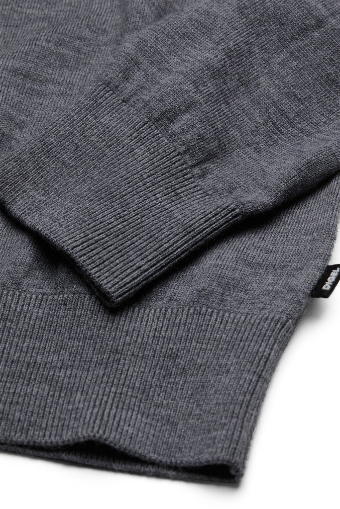 1001803 DADOR - DIGEL Stehkragenpullover aus extrafeiner Merinowolle 42 grau