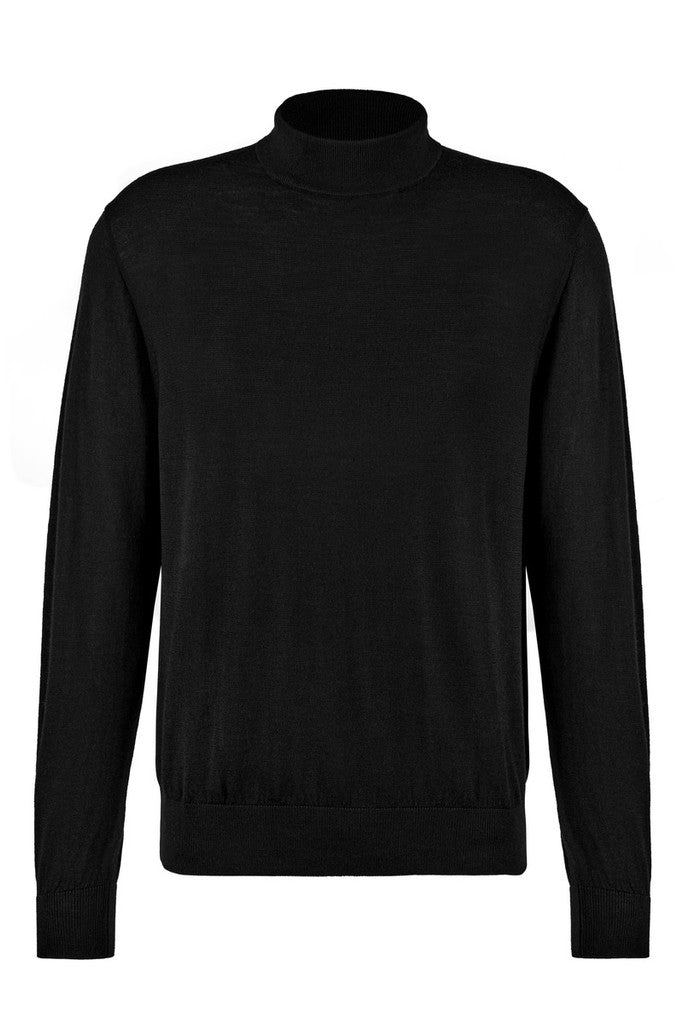 1001803 DADOR - DIGEL Stehkragenpullover aus extrafeiner Merinowolle 10 schwarz