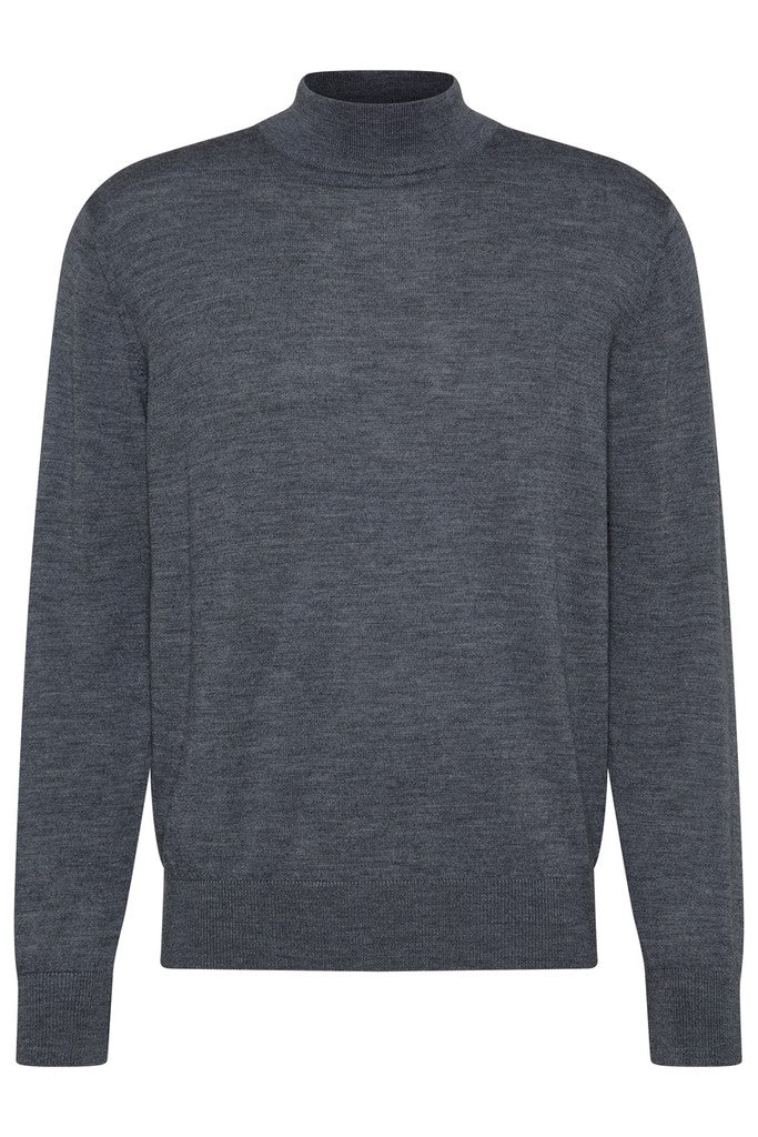 1001803 DADOR - DIGEL Stehkragenpullover aus extrafeiner Merinowolle 42 grau