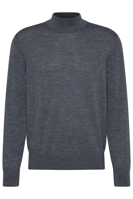 1001803 DADOR - DIGEL Stehkragenpullover aus extrafeiner Merinowolle 42 grau