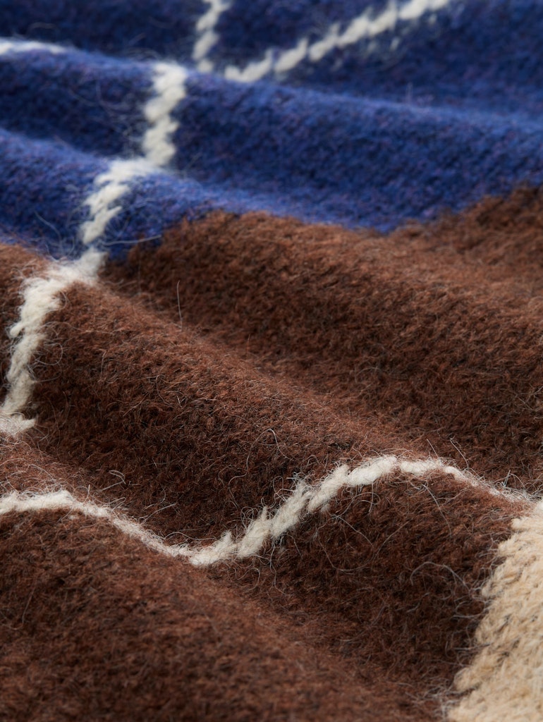 1049143 TOM TAILOR wmn - Oversize Rollkragenpullover  39173 brown blue argyle