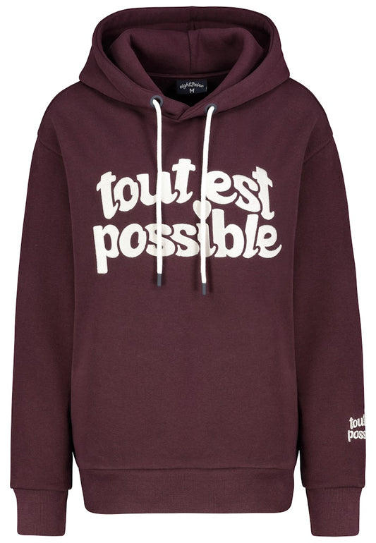 D10600BI02623D3 - AUTHENTIC STYLE wmn - Hoodie mit Stickmotiv 15400 lambrusco red