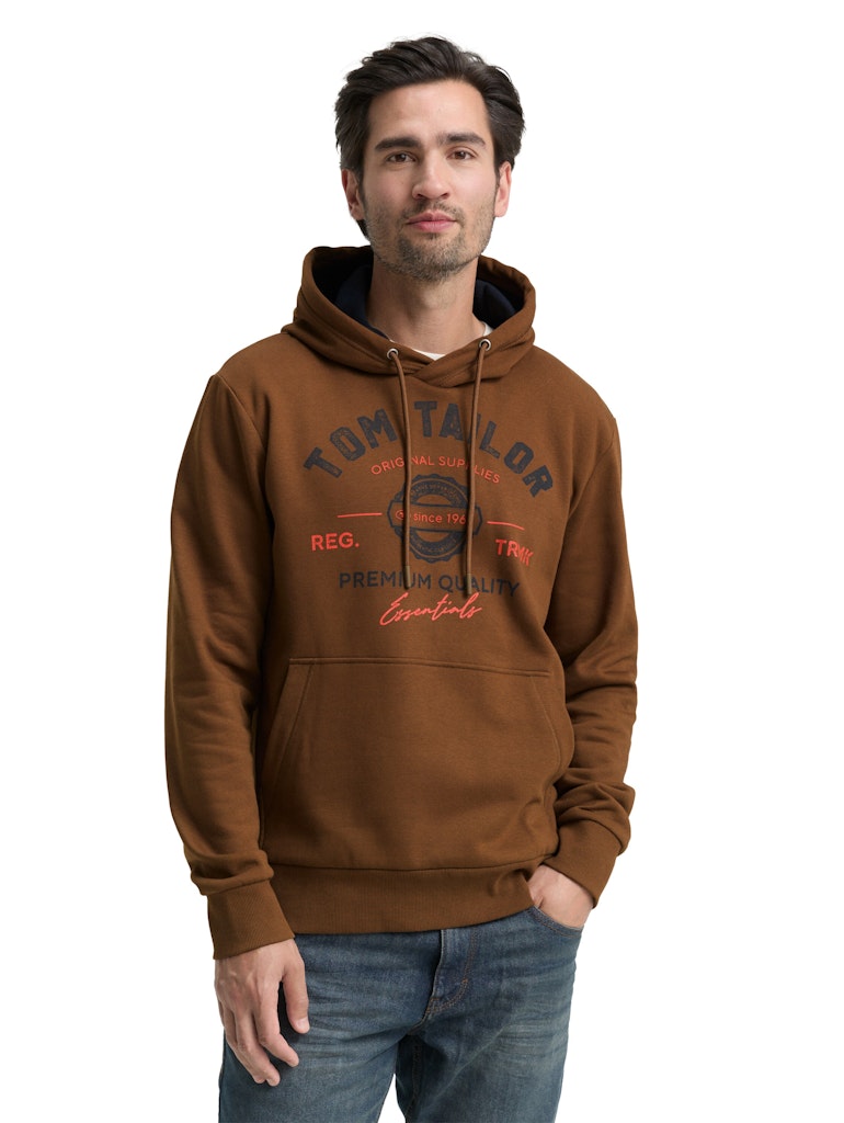 1043292 TOM TAILOR men - Hoodie 23900 dark palm
