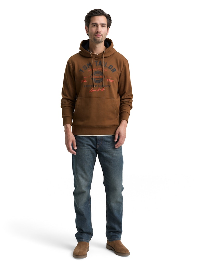 1043292 TOM TAILOR men - Hoodie 23900 dark palm
