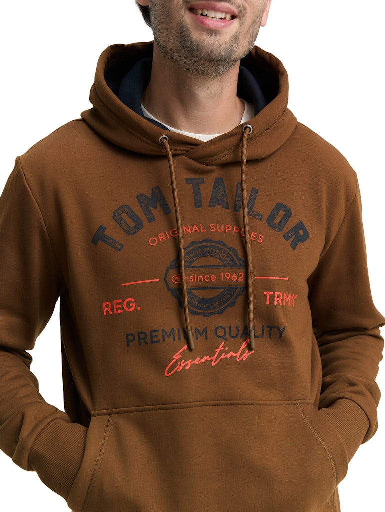 1043292 TOM TAILOR men - Hoodie 23900 dark palm