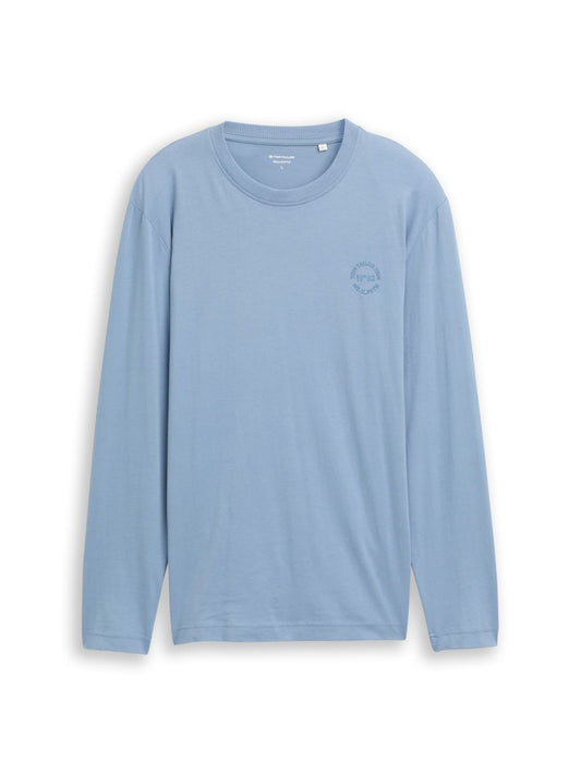1048584 TOM TAILOR men - Basic Longsleeve 28800 faded denim blue
