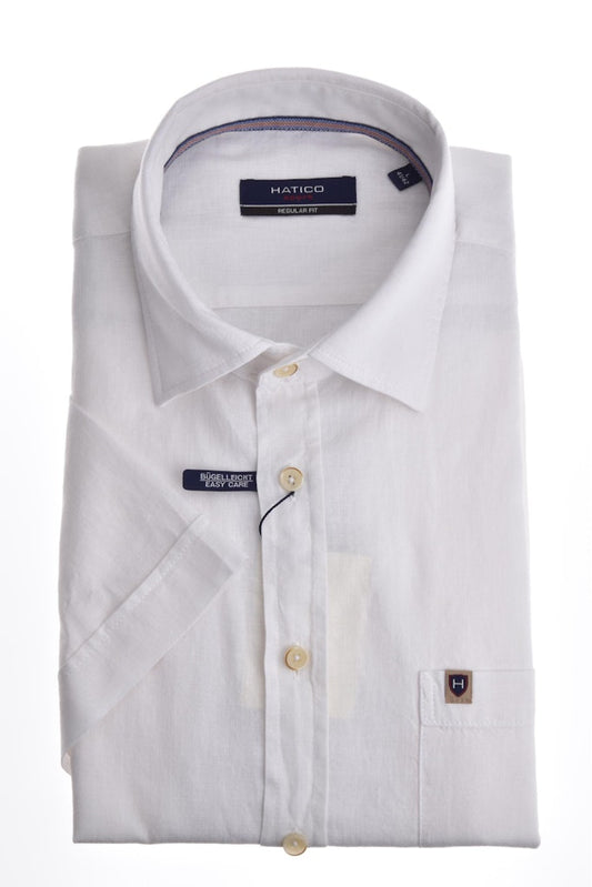 E30025-42109 HATICO- 1/2-Arm Hemd regular fit 901 weiß