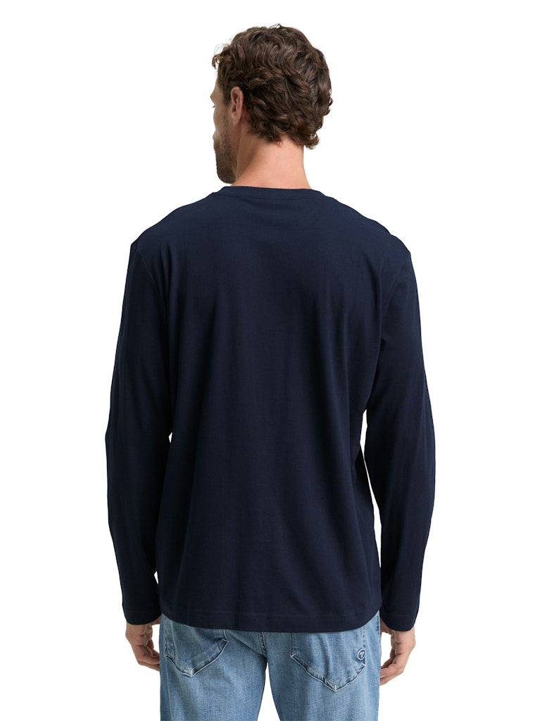 1048584 TOM TAILOR men - Basic Longsleeve 10668 navy