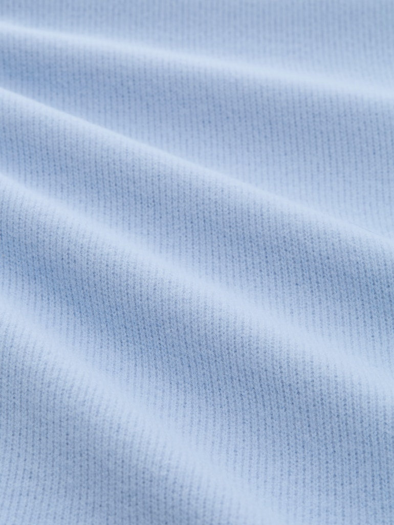 1043168 TOM TAILOR wmn - Soft-Touch Sweatshirt mit Knopf-Details 40024 mid blue melange