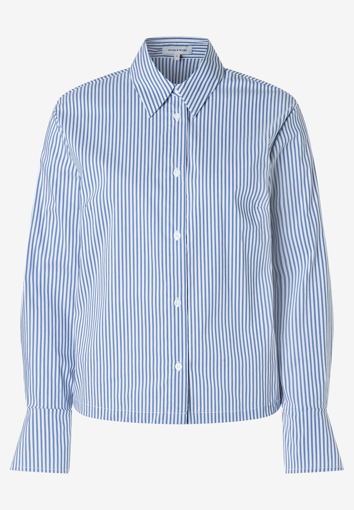 51082056 MORE&MORE - Boxy Blouse 2010 woven stripes