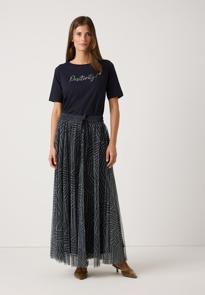 51080050 MORE&MORE - Shirt with Placement Print 0375 navy