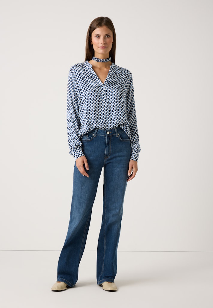 51912475 MORE&MORE Printed Blouse 3334 blue