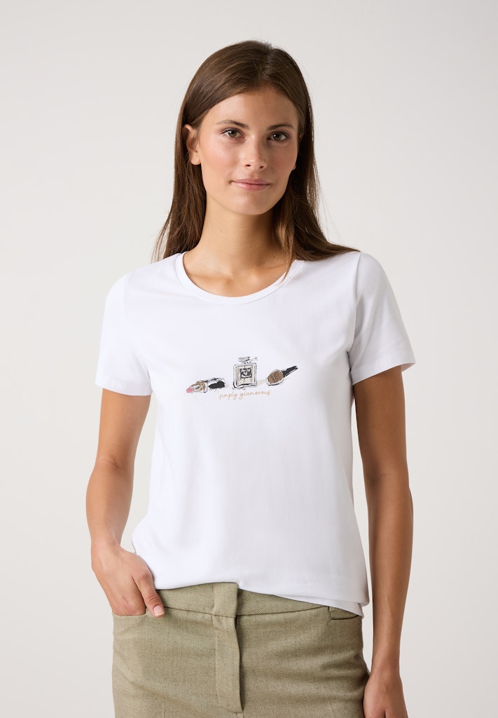 51910502 MORE&MORE Shirt with Placement Print 0010 white