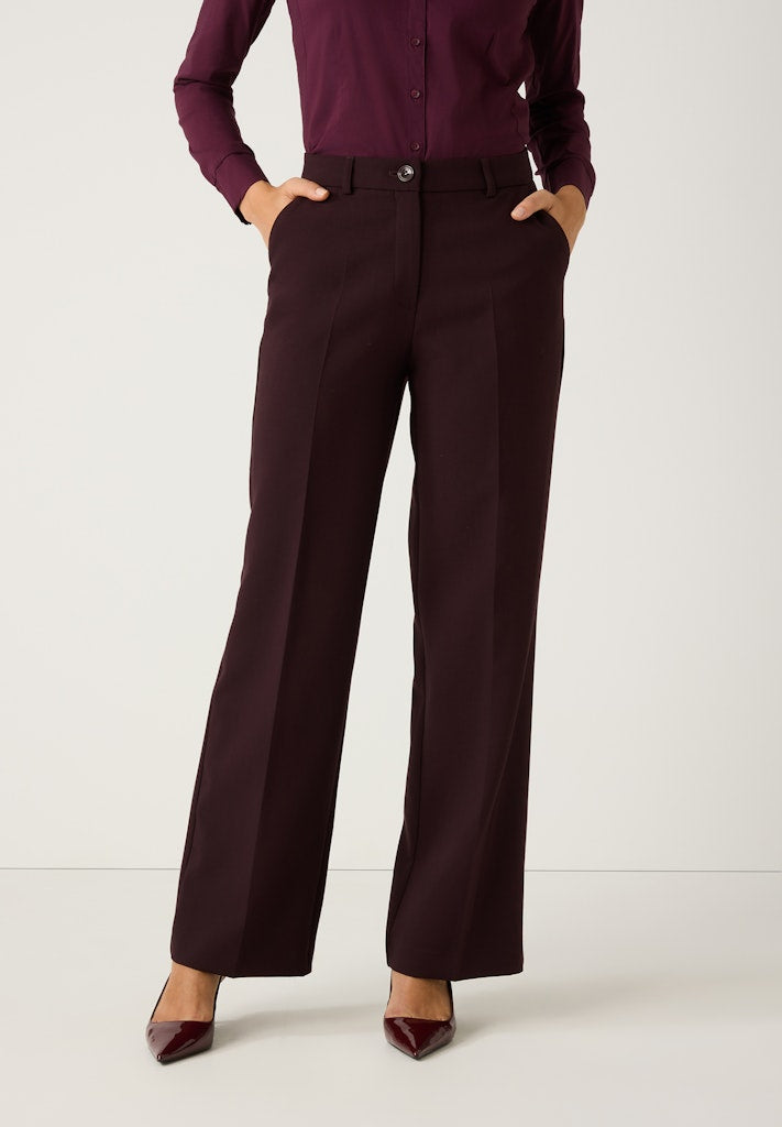 51924457 MORE&MORE - Technical Double Wide Leg Pants 0564 ruby orchid