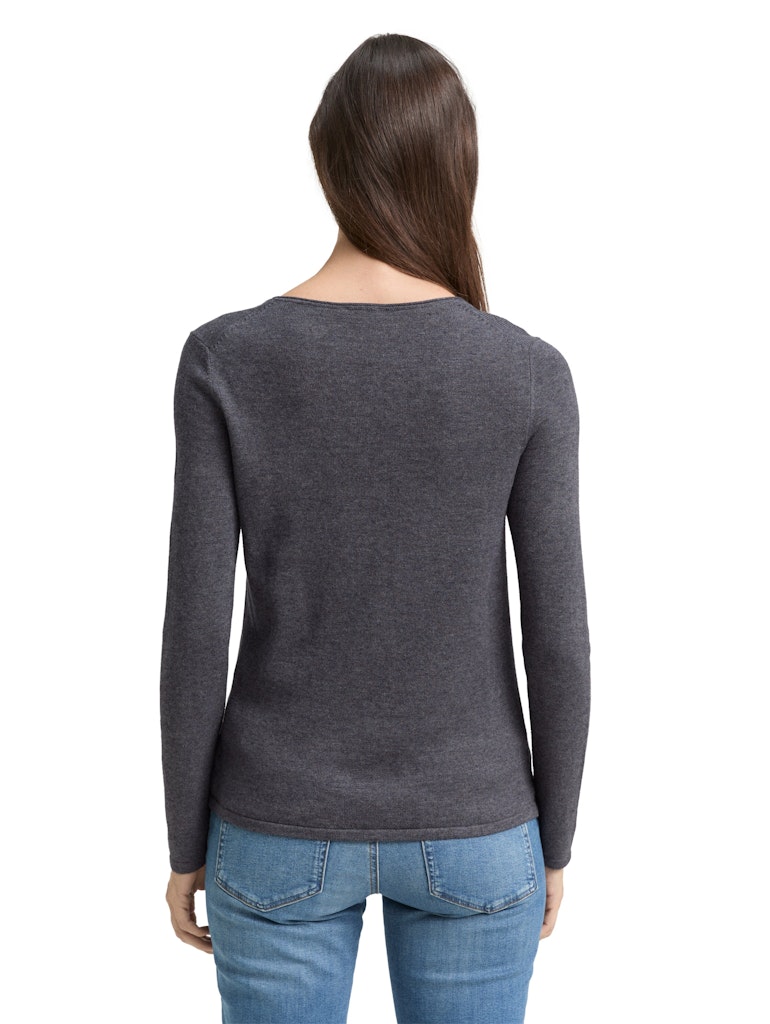 1012976 TOMT TAILOR wmn - Basic-Pullover 30281 anthrazit
