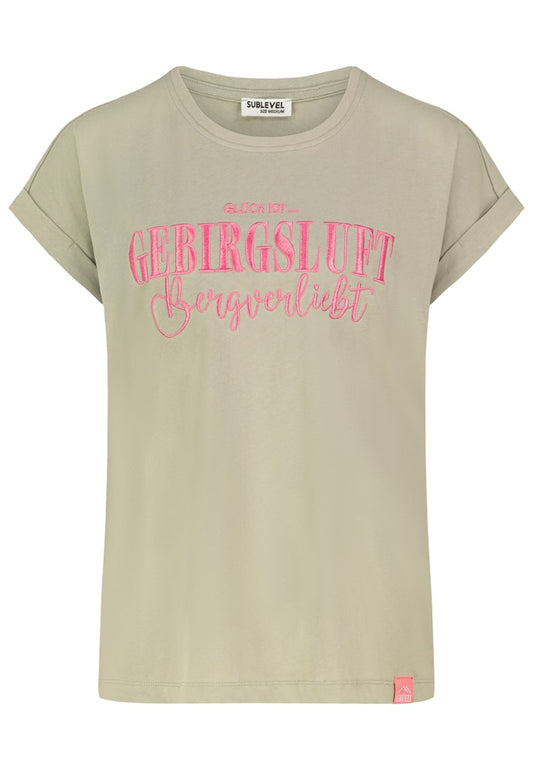 D12022AH02335R AUTHENTIC STYLE wmn - T-Shirt mit Stickmotiv 12200 jadeite green