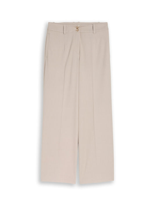 1048856 TOM TAILOR wmn - LEA wide leg 39348 cream beige